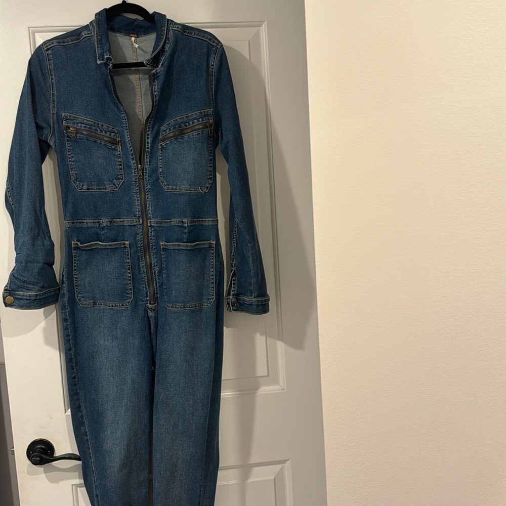 Free People Lennox Jumpsuit - SZ XL (similar to US 14); Color - Rider Blue